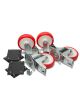 6" Heavy Duty Castors (supply only) c/w Fixing Kit