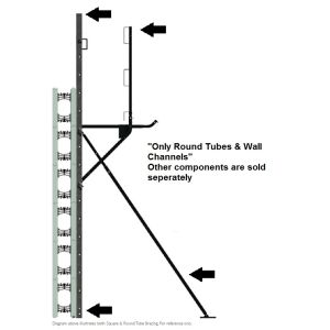 Round Tube Bracing w/10' Wall Channels - Price for 20 Sets