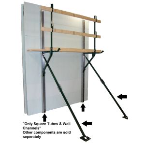 Square Tube Bracing w/10' Wall Channels - Price for 20 Sets